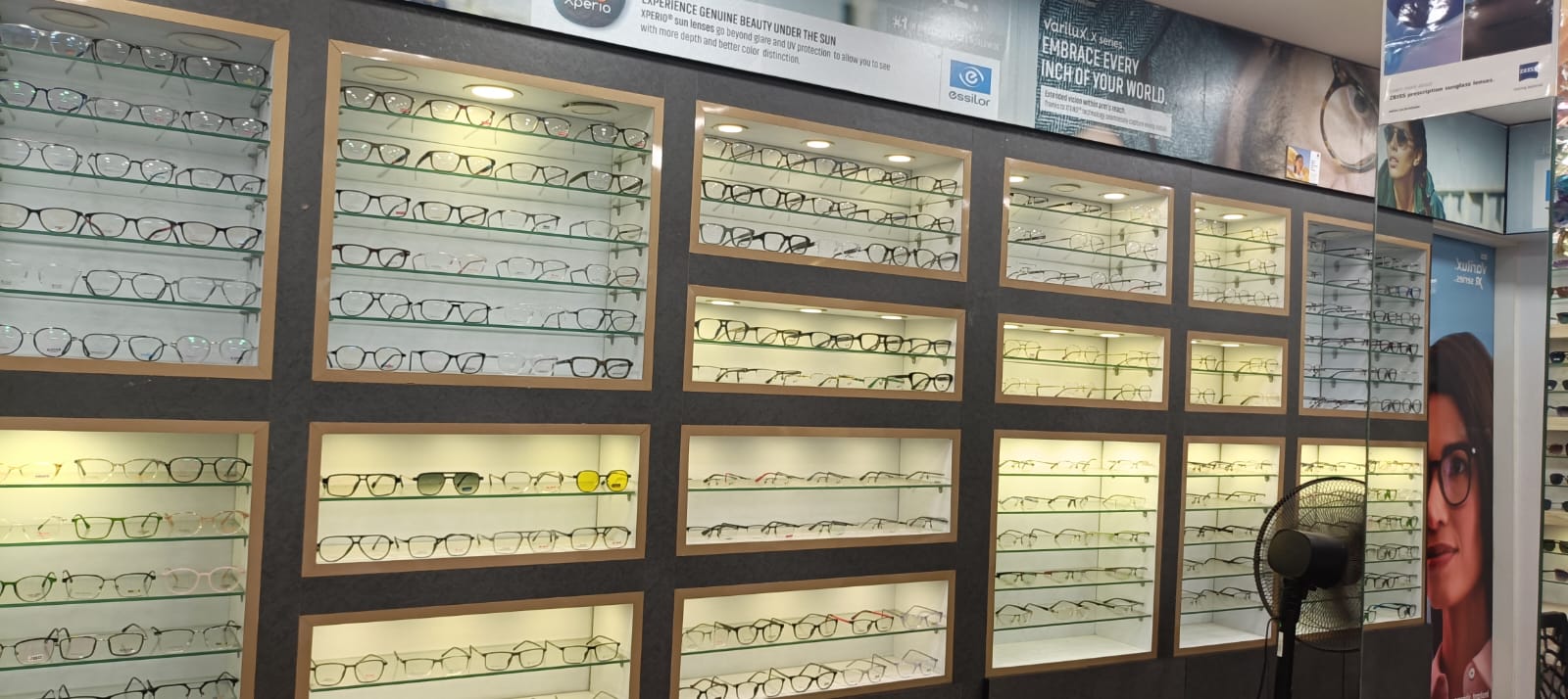 Vision Plus Guduvanchery spectacle frames display wall
